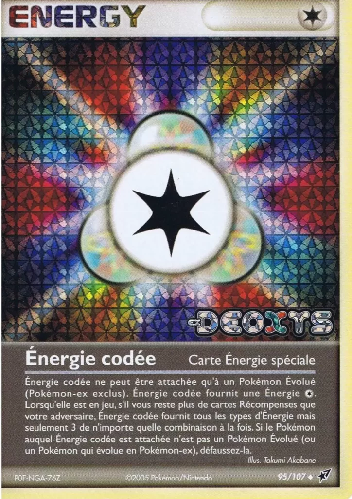 Énergie codée 95/107 EX Deoxys carte Pokemon