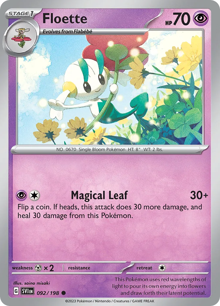 Floette 092/198 Ecarlate et Violet carte Pokemon