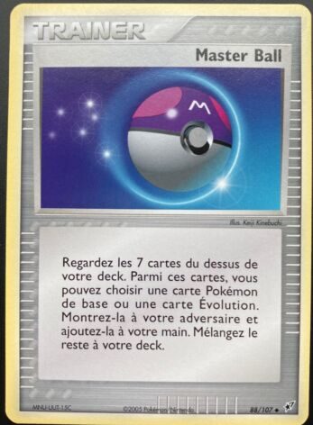 Master Ball 88/107 EX Deoxys carte Pokemon