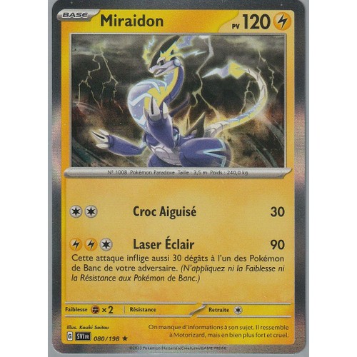 Miraidon 080/198 Ecarlate et Violet carte Pokemon