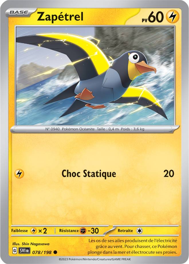 Zapétrel 078/198 Ecarlate et Violet carte Pokemon