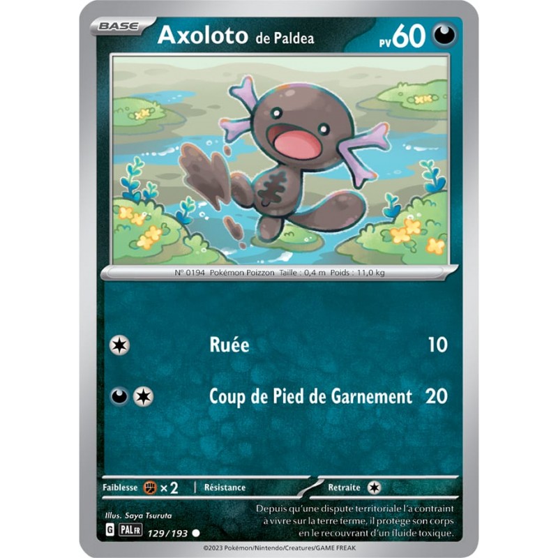 Axoloto de Paldea 129/193 Évolutions à Paldea carte Pokemon