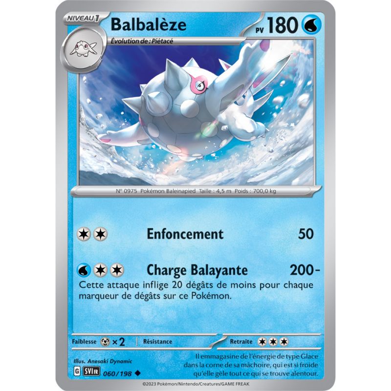 Balbalèze 060/198 Ecarlate et Violet carte Pokemon