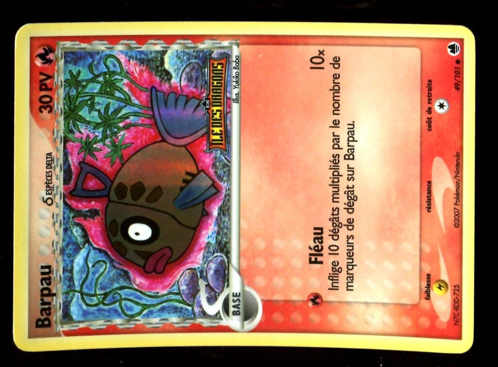Barpau 49/101 EX Ile des Dragons carte Pokemon