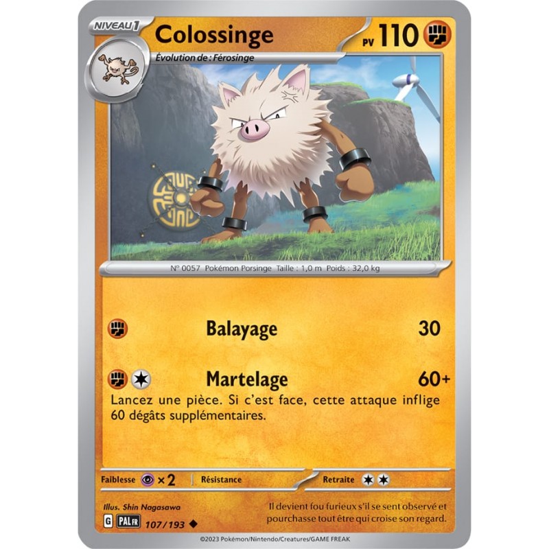 Colossinge 107/193 Évolutions à Paldea carte Pokemon