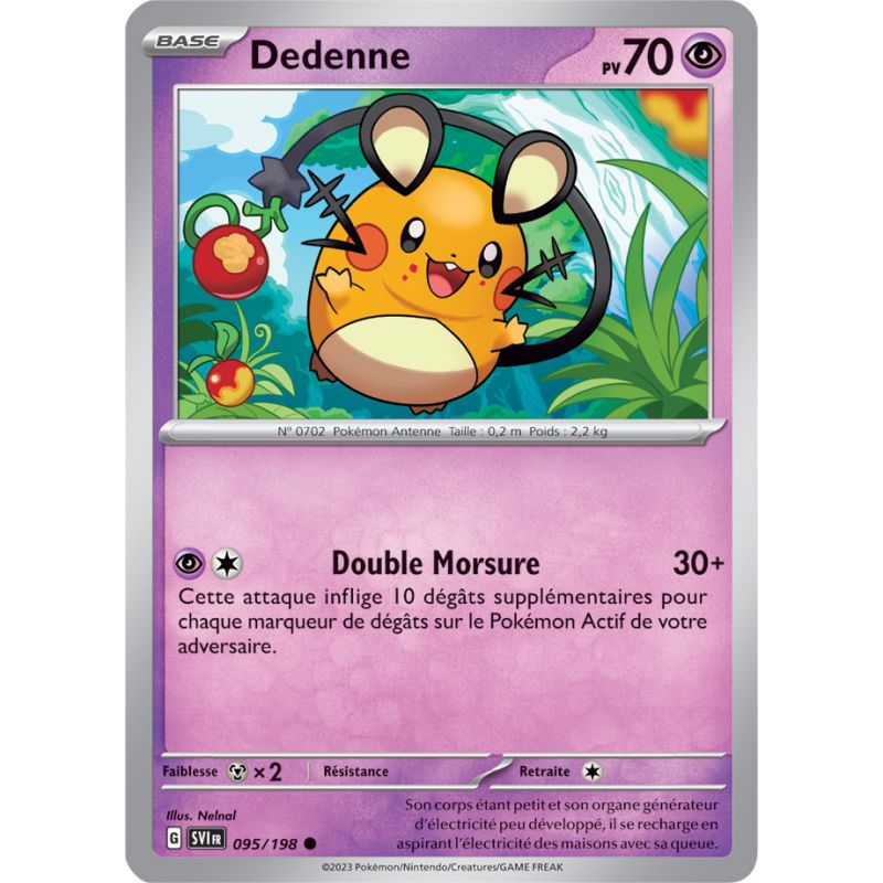 Dedenne 095/198 Ecarlate et Violet carte Pokemon