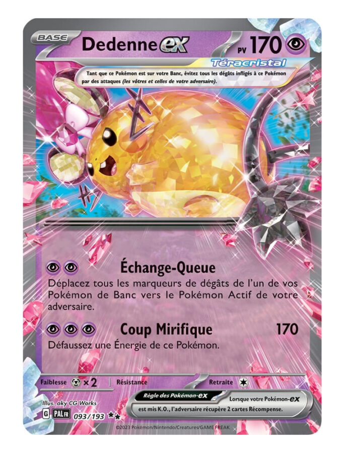 Dedenne ex 093/193 Évolutions à Paldea carte Pokemon