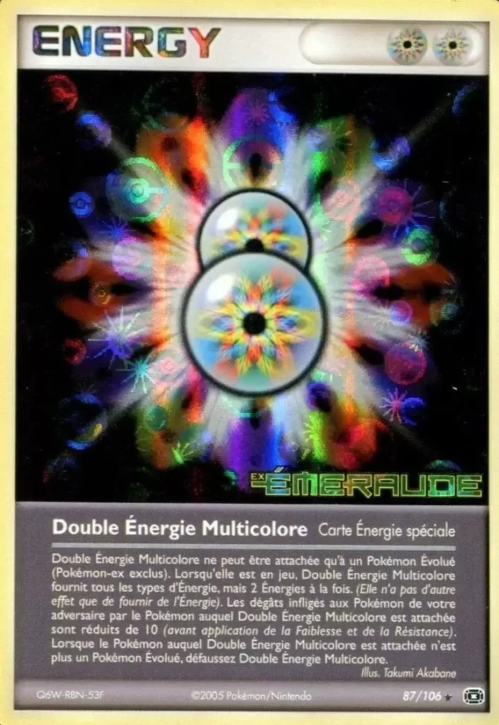 Double Énergie Multicolore 87/106 EX Emeraude carte Pokemon