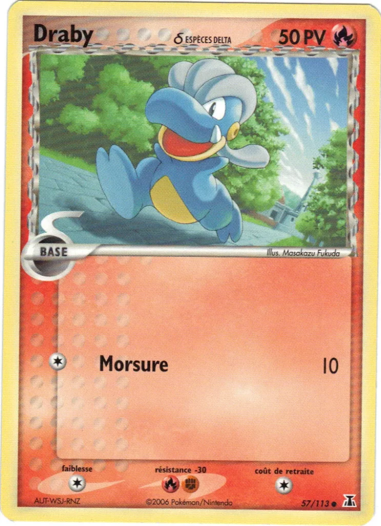 Draby 57/113 EX Espèces Delta carte Pokemon