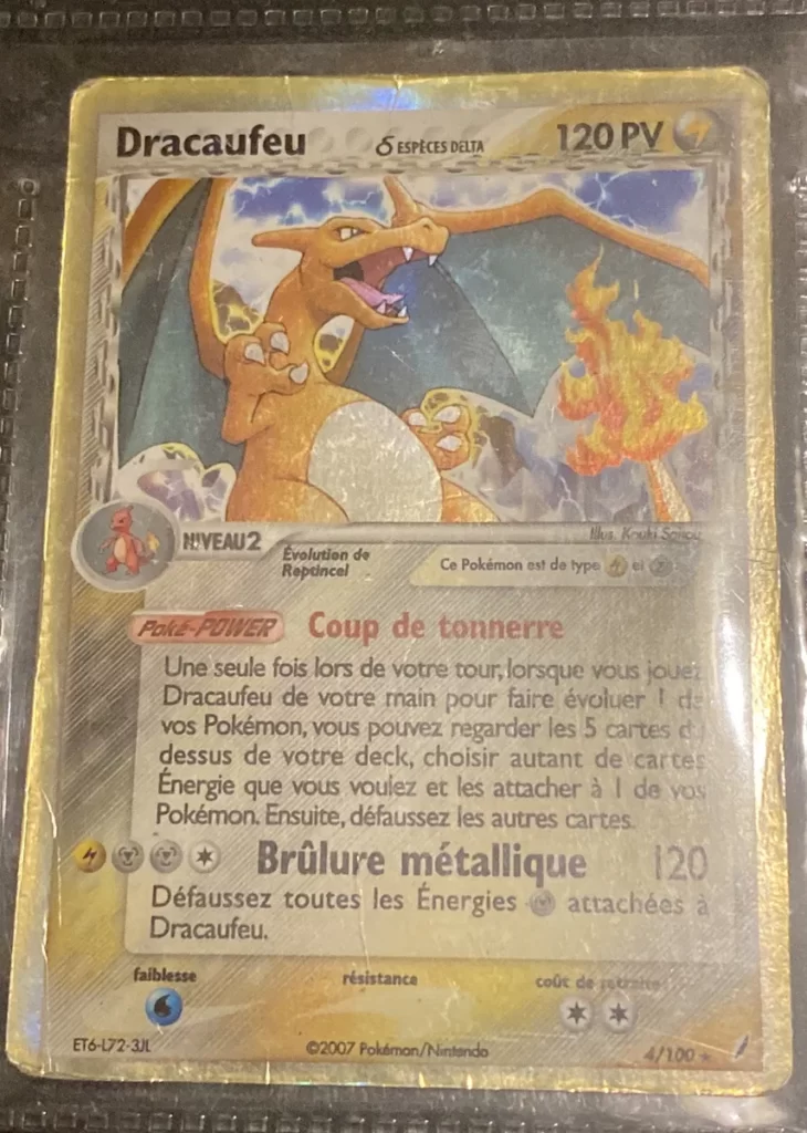 Dracaufeu 4/100 EX Gardiens de Cristal carte Pokemon