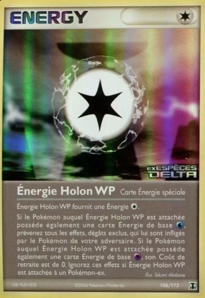 Énergie Holon WP 106/113 EX Espèces Delta carte Pokemon