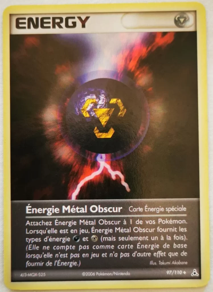 Énergie Métal Obscur 97/110 EX Fantômes Holon carte Pokemon