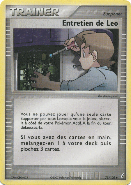 Entretien de Leo 71/100 EX Gardiens de Cristal carte Pokemon