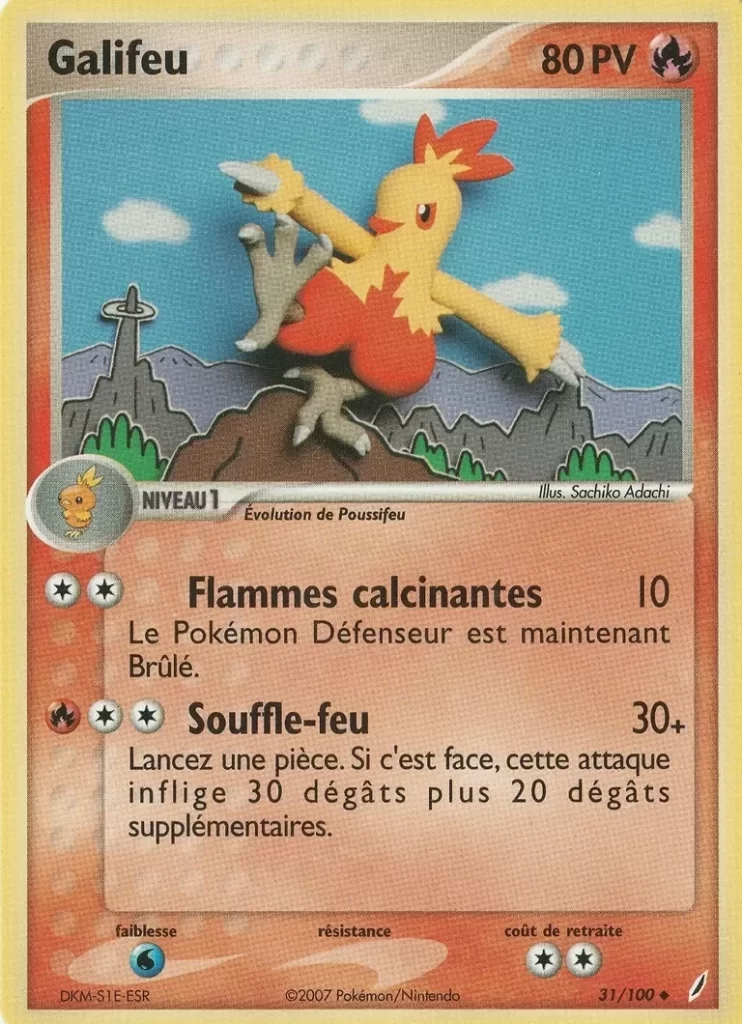 Galifeu 31/100 EX Gardiens de Cristal carte Pokemon