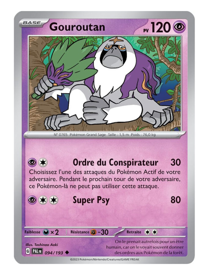 Gouroutan 094/193 Évolutions à Paldea carte Pokemon