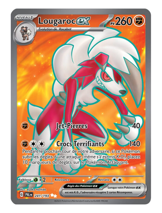 Lougaroc ex 241/193 Évolutions à Paldea carte Pokemon