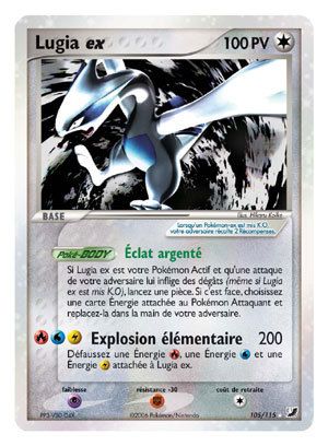 Lugia ex 105/115 EX Forces Cachées carte Pokemon