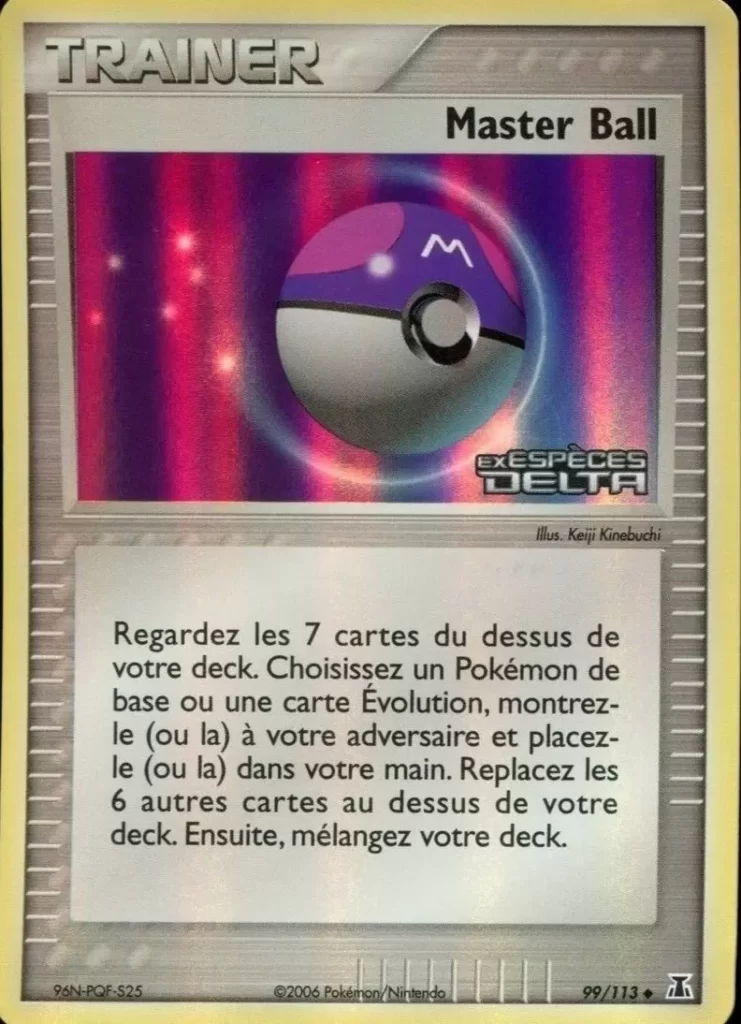 Master Ball 99/113 EX Espèces Delta carte Pokemon