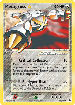 Metalosse Star 113/113 EX Espèces Delta carte Pokemon