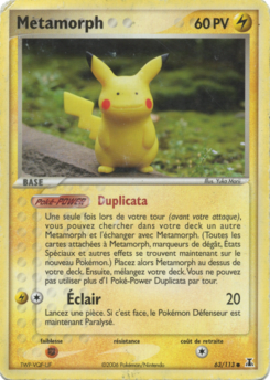 Metamorph 63/113 EX Espèces Delta carte Pokemon