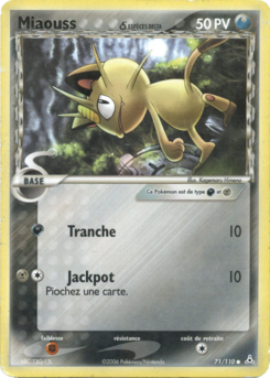 Miaouss 71/110 EX Fantômes Holon carte Pokemon