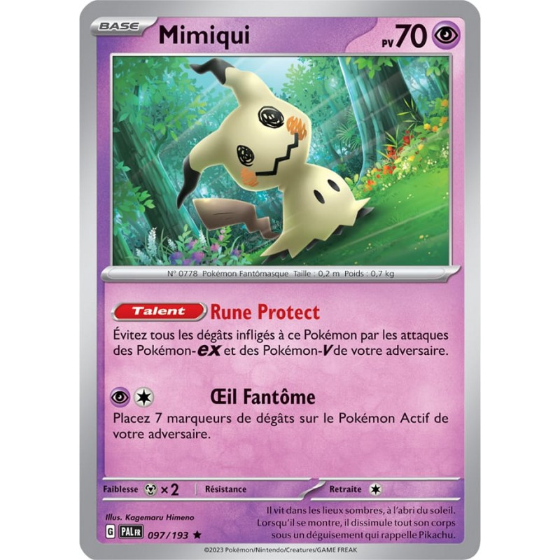 Mimiqui 097/193 Évolutions à Paldea carte Pokemon