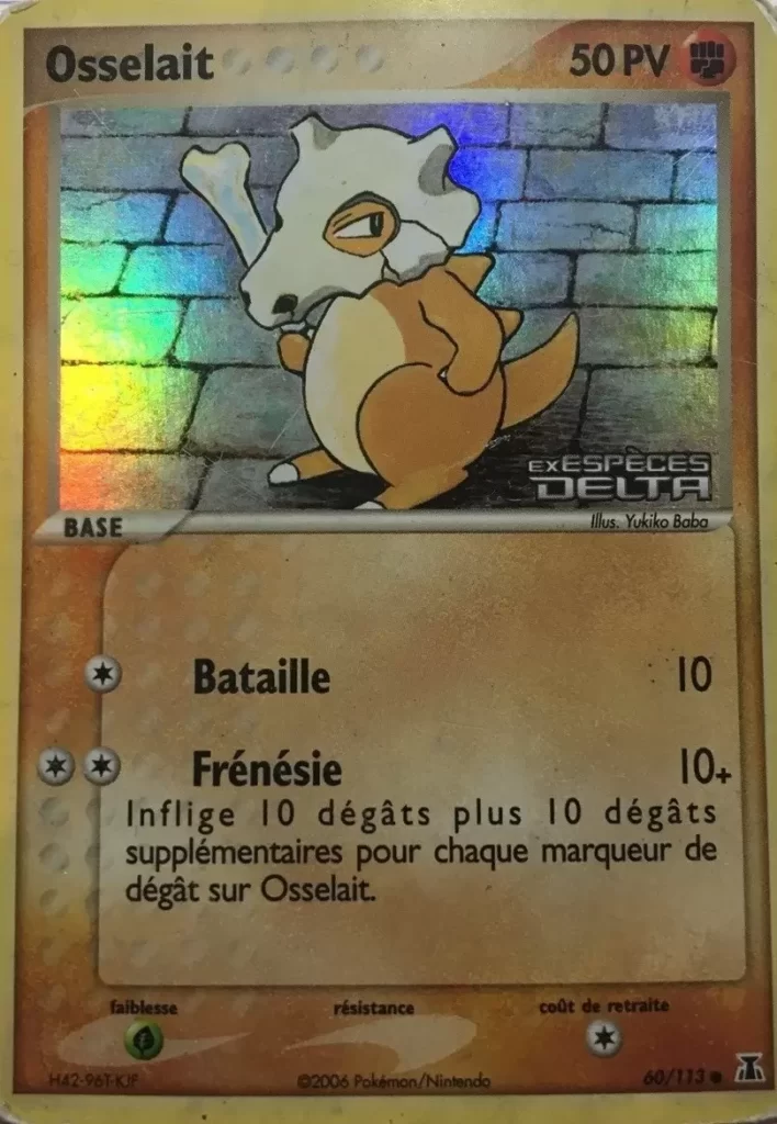 Osselait 60/113 EX Espèces Delta carte Pokemon