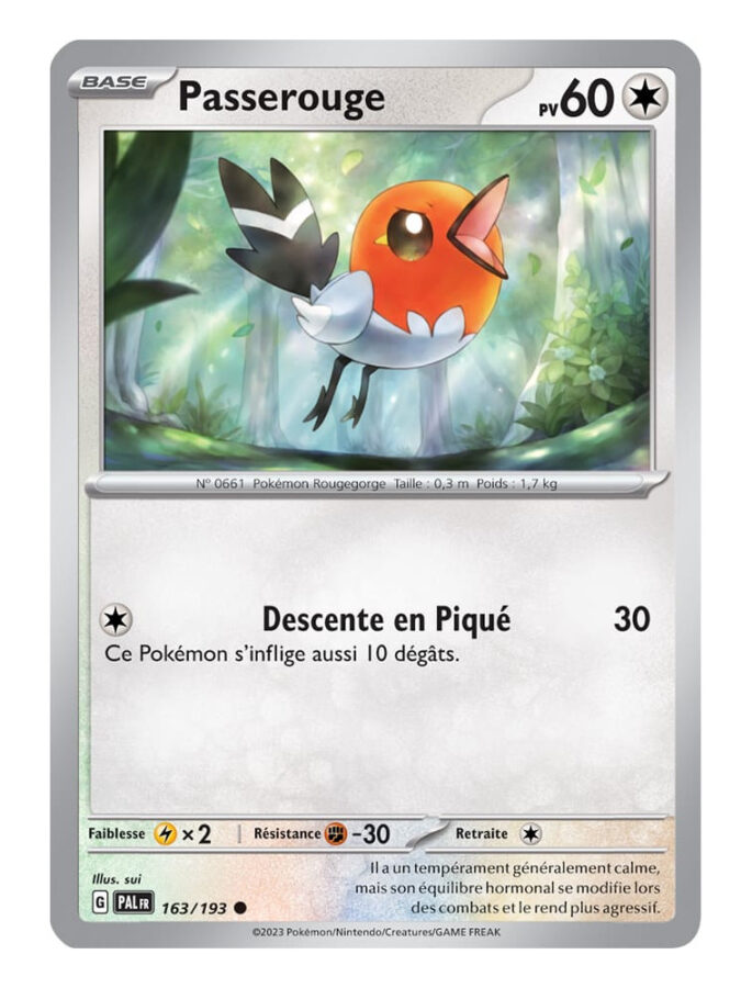 Passerouge 163/193 Évolutions à Paldea carte Pokemon