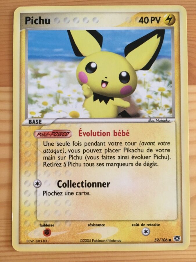 Pichu 59 106 EX Emeraude Carte Pokemon