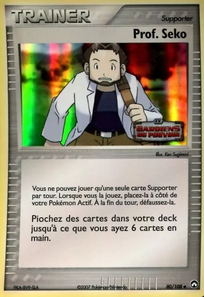 Prof. Seko 80/108 EX Gardiens du Pouvoir carte Pokemon