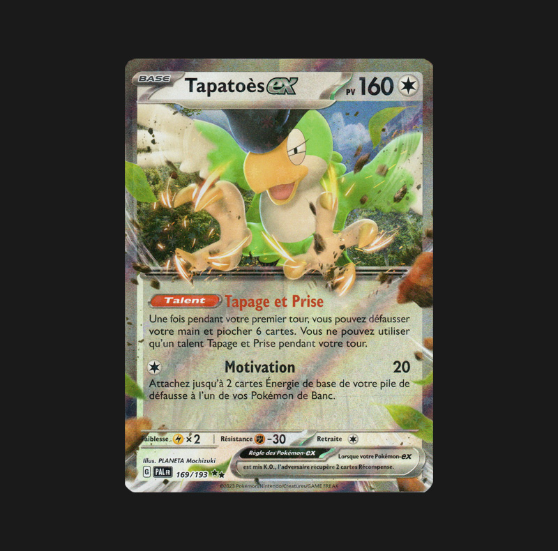 Tapatoès ex 169/193 Évolutions à Paldea carte Pokemon