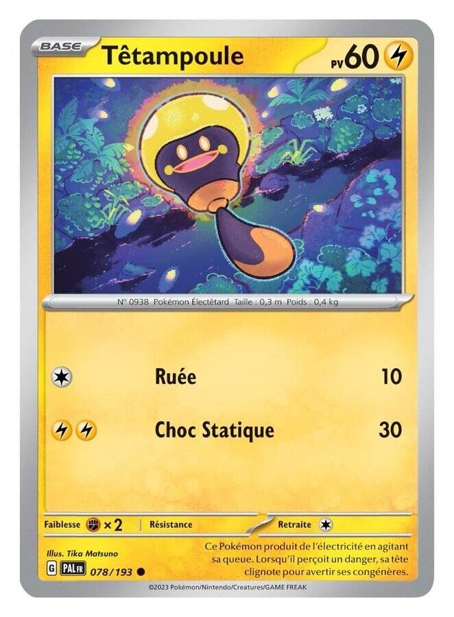 Têtampoule 078/193 Évolutions à Paldea carte Pokemon