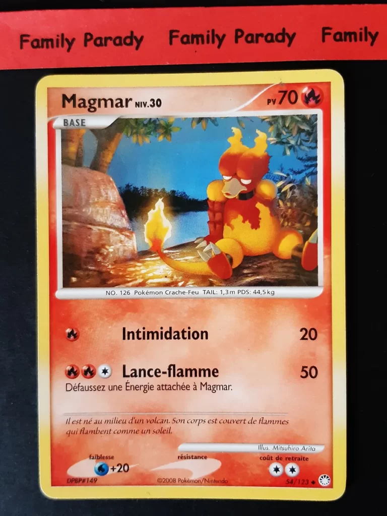 Magmar 54/123 Diamant et Perle Trésors Mystérieux carte Pokemon