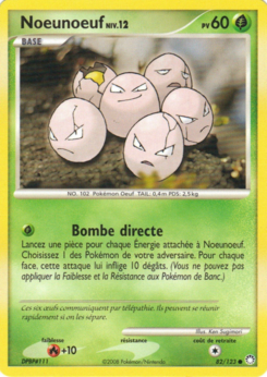 Noeunoeuf 82/123 Diamant et Perle Trésors Mystérieux carte Pokemon