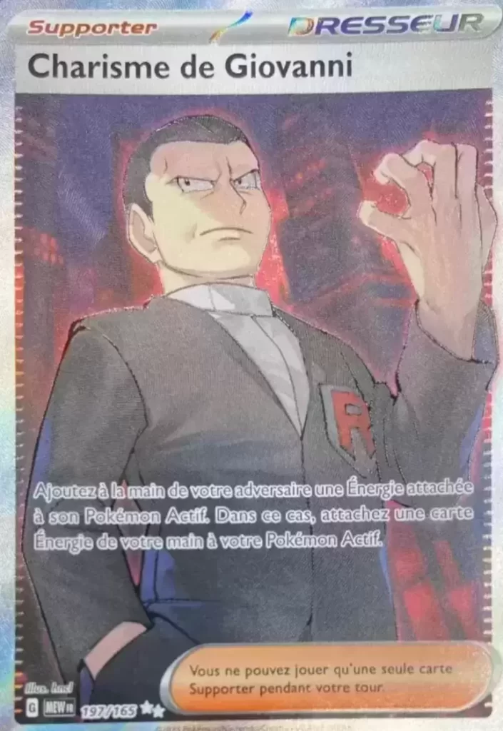 Charisme de Giovanni 197/165 écarlate et violet série 151 carte Pokemon