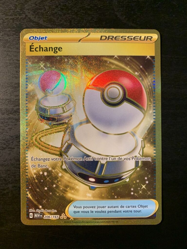 Échange 206/165 écarlate et violet série 151 carte Pokemon