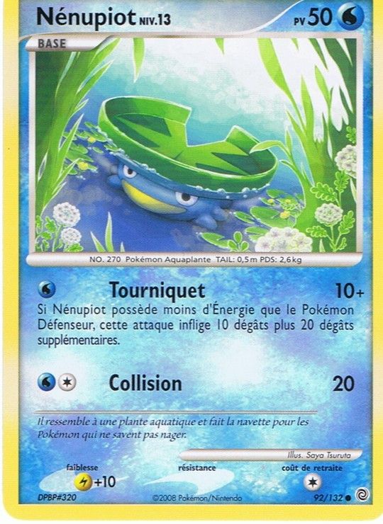 Nénupiot 92/132 Diamant et Perle Merveilles Secrètes carte Pokemon