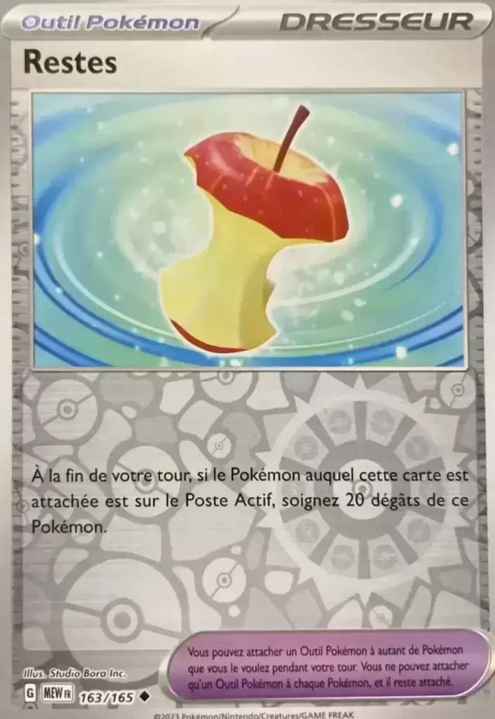 Restes 163/165 écarlate et violet série 151 carte Pokemon