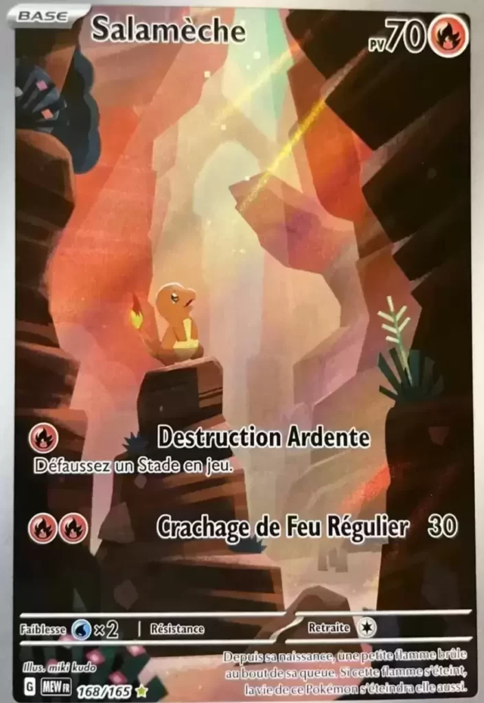 Salamèche 168/165 écarlate et violet série 151 carte Pokemon