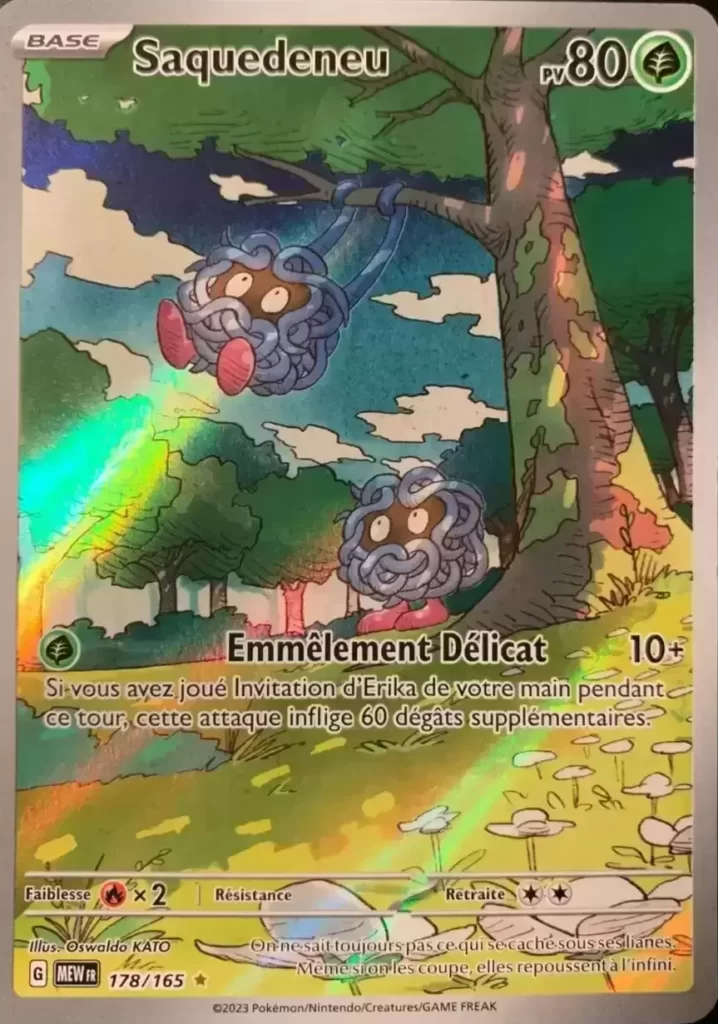 Saquedeneu 178/165 écarlate et violet série 151 carte Pokemon