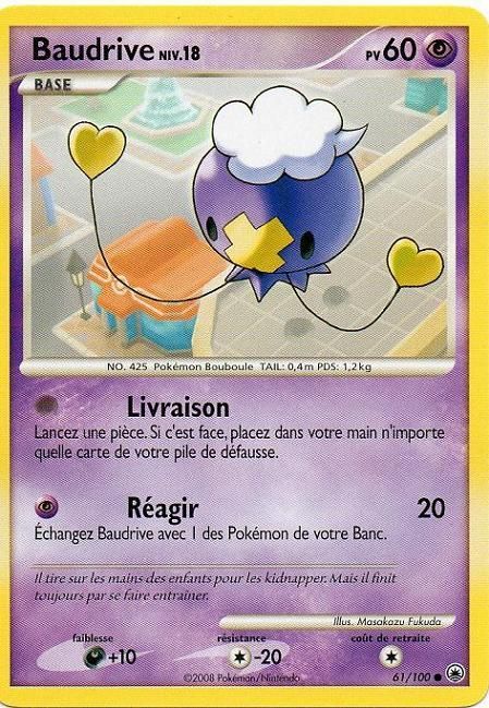 Baudrive 61/100 Diamant et Perle Aube Majestueuse carte Pokemon