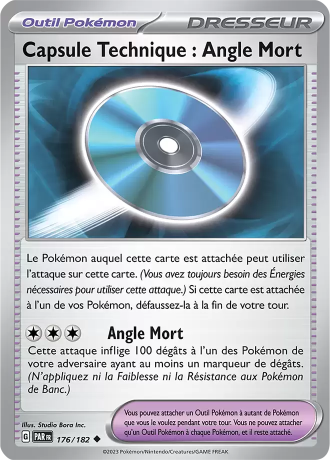 Capsule Technique : Angle Mort 176/182 Faille Paradoxe carte Pokemon