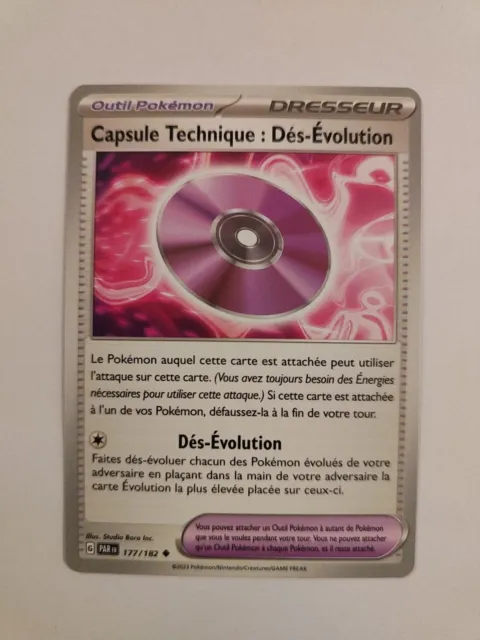 Capsule Technique : Dés-Évolution 177/182 Faille Paradoxe carte Pokemon