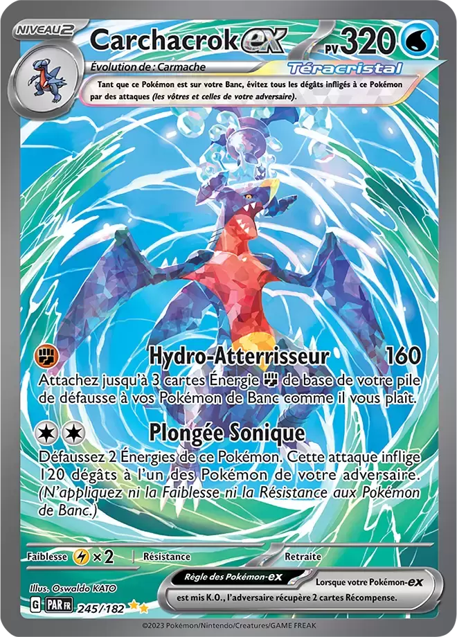 Carchacrok-ex 245/182 Faille Paradoxe carte Pokemon