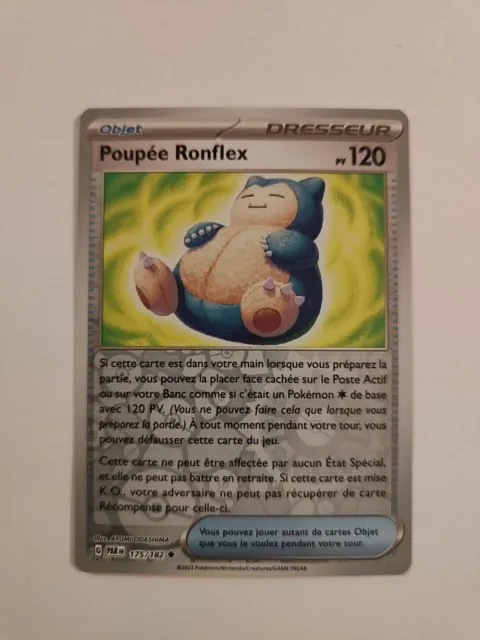 Poupée Ronflex 175/182 Faille Paradoxe carte Pokemon