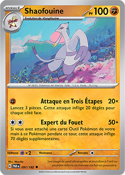 Shaofouine 097/182 Faille Paradoxe carte Pokemon