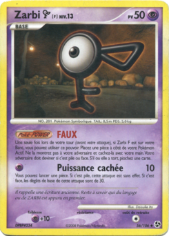 Zarbi F 56/106 Diamant et Perle Duels au sommet carte Pokemon