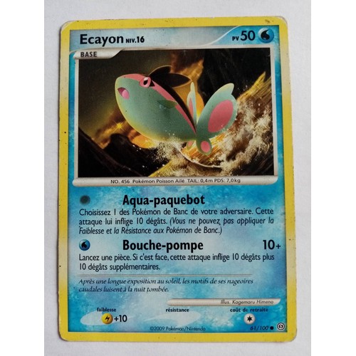 Ecayon 61/100 Diamant et Perle Tempête carte Pokemon