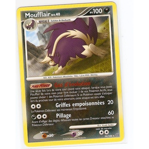 Moufflair 26/100 Diamant et Perle Tempête carte Pokemon