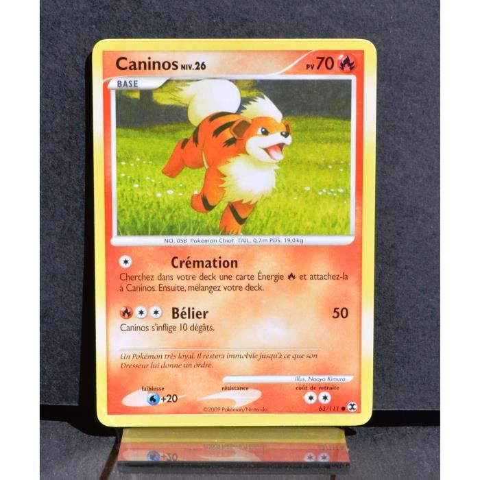 Caninos 63/111 Platine rivaux émergeants carte Pokemon